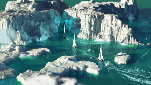 4K BoatsinIceWater